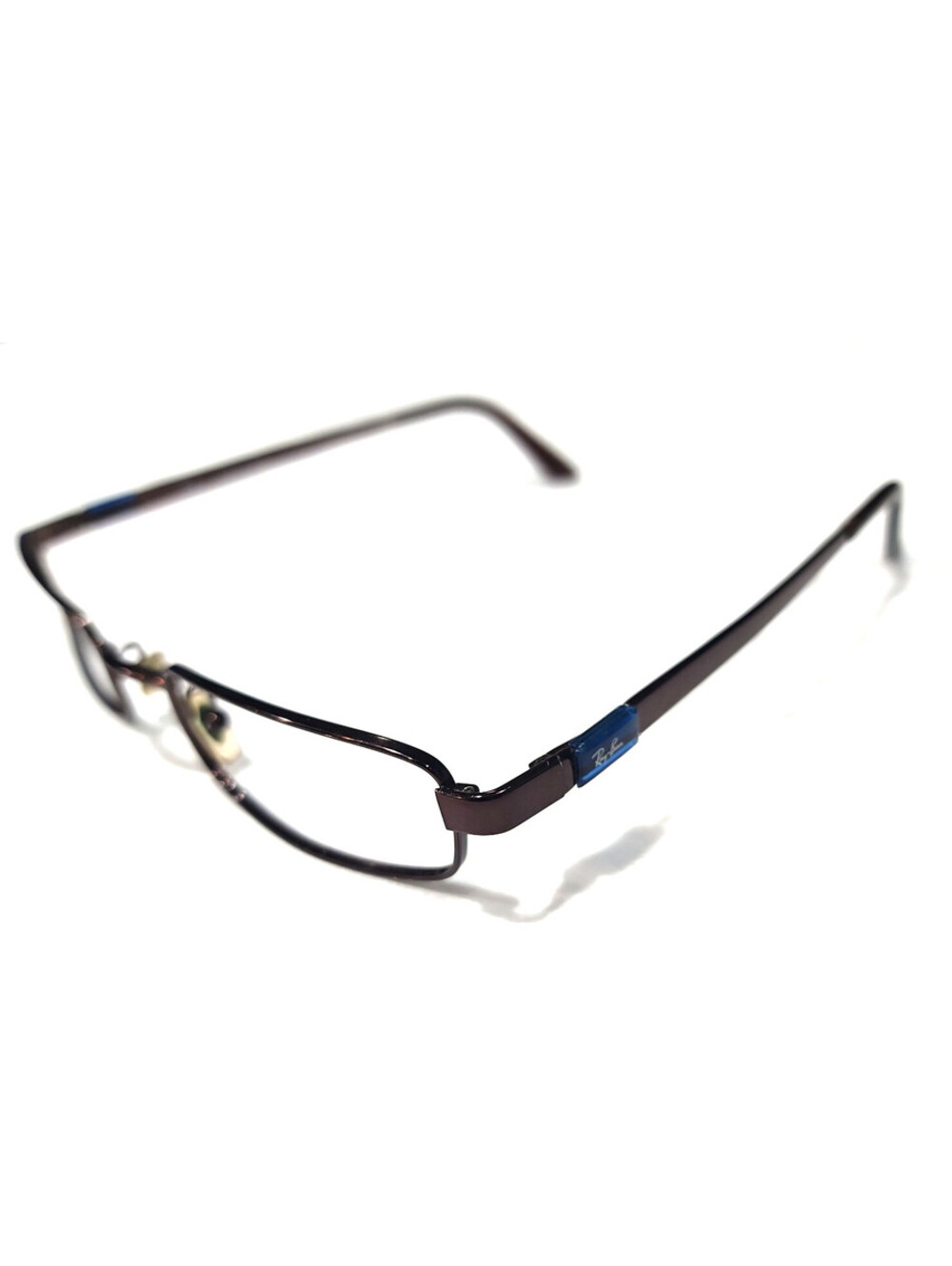 Ray Ban RB6076 2511 Brown Metal Blue Rectangular Eyeglasses 49-19 135